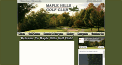 Desktop Screenshot of maplehillsgolfcourse.net